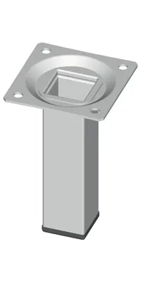 A single furniture leg with a mounting plate.