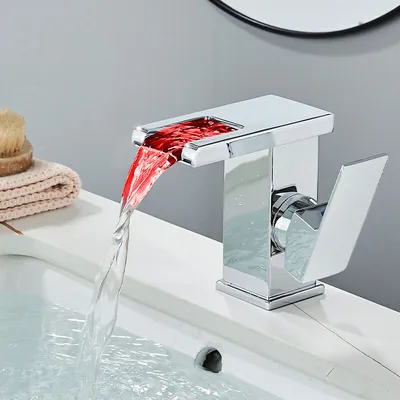 Produktbild von LED Waschtischarmatur Wasserhahn Badarmatur Waschbecken Mischbatterie