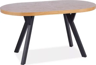 Produktbild von Esstisch Küchentisch Domingo Farbe und Größe wählbar ausziehbarEiche / schwarz
