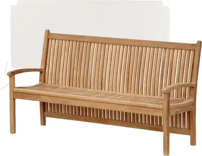 Produktbild von Gartenbank Pescara Teak Massivholz 150 cm Creme