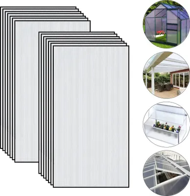 Produktbild von 14 x Polycarbonat Stegplatten 4 mm 605X1220 mm klar UV-geschützt von Ezooza
