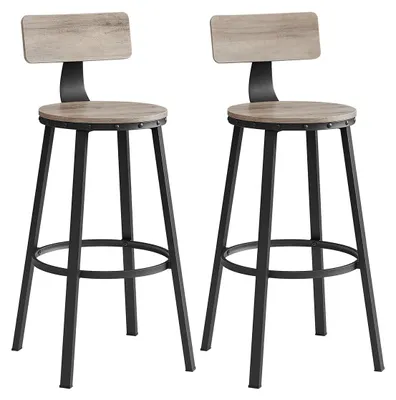 Immagine prodotto di Set di due sgabelli da bar – sgabelli da cucina – sgabelli per la colazione – struttura in acciaio – 54 x 99 x 37 cm