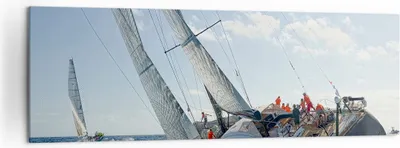 Produktbild von Bild auf Leinwand - Leinwandbild - Segelschiff Meer - 160x50cm - Wand Bild - Wanddeko - Wandbilder - Leinwanddruck - Bilder - Kunstdruck - Wanddekoration - Leinwand bilder - Wandkunst - AB160x50-4032