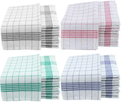 Produktbild von Geschirrtücher 50x70cm Küchentücher Geschirrtuch 10er bis 50er Pack Baumwolle, Farbe:Blau, Menge:10 Stück