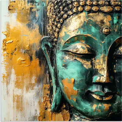 Produktbild von ARTland Wandbild Alu für Innen & Outdoor Budda Größe: 40x40 cm