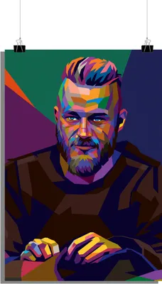 Zdjęcie produktu dla Plakat Vikings - Plakat Ragnar Lothbrok - Plakat filmowy - Plakat serialowy - Plakat abstrakcyjny - 61x91cm - Idealny do oprawienia w ramkę