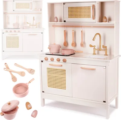 Produktbild von KIK - Retro-Holzküche aus MDF mit BOHO-Accessoires