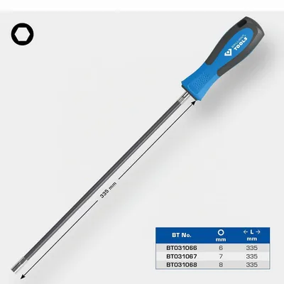 Obrázek produktu pro BRILLIANT TOOLS Nástrčný šroubovák 7,0 x 335 mm ohebný - BT031067