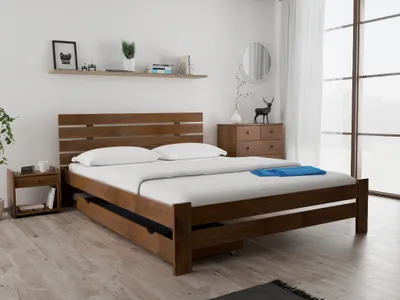 Obrázek produktu pro Postel PARIS zvýšená 140 x 200 cm, dub Rošt: Bez roštu, Matrace: Bez matrace