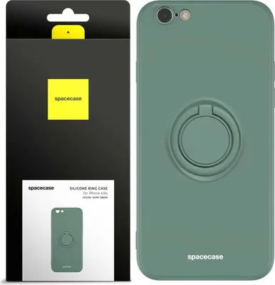 Immagine prodotto di SPACECASE Custodia ad anello in silicone per iPhone 6/6s verde
