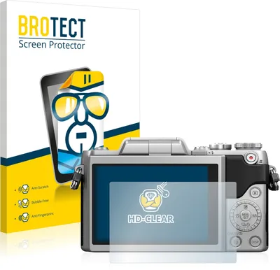 Produktbild von 2x Für Panasonic Lumix DMC-GF7 Schutzfolie BROTECT Displayschutz Display Schutz Folie Klar Transparent