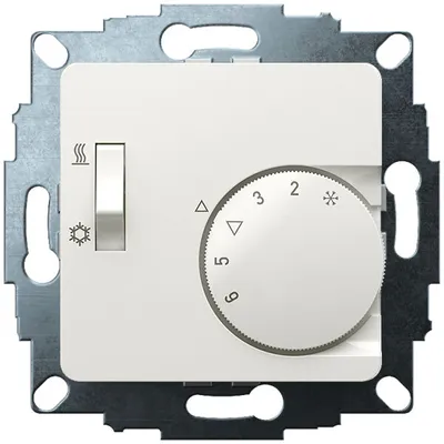 Produktbild von Eberle UP-Raumregler UTE 1770 RAL 9010 glanz, 50x50 mm Temperatur 5-30C, AC 230V