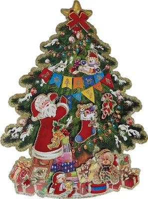 Produktbild von Fensterbild 3D Kitsch Weihnachtsbaum für die Dekoration zum Weihnachtsfest