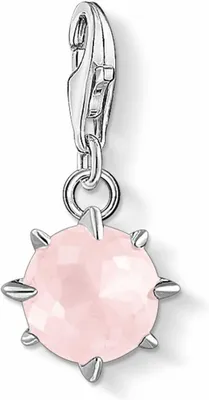 Produktbild von Thomas Sabo 1784-035-9 Charm-Anhänger Geburtsstein Oktober Rosenquarz Silber