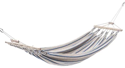 Produktbild von Chico Einzel-Stabhängematte Baumwolle beige-blau Hängematte