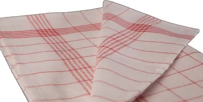 Produktbild von 10 Stück Halbleinen Geschirrtuch Trockentuch 60x80 Geschirrtücher Rot - 60 x 80 cm