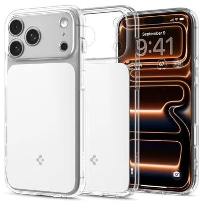 Obrázok produktu pre Spigen Ultra Hybrid „T“ MagSafe puzdro pre iPhone 17 Pro, priehľadné/biele