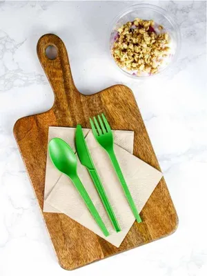 Image de Couteaux Vegware CPLA verts, 15,5 cm, 50 pièces