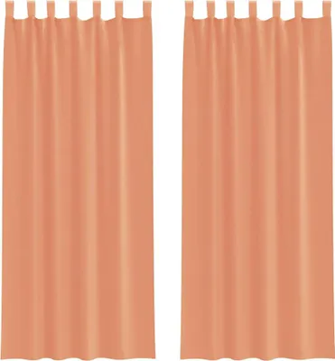 Produktbild von vidaXL Voile Vorhänge mit Schlaufen 2 Stk. Terrakottarot 140x260 cm
