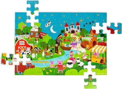Produktbild von BigJigs Kinderlieder Bodenpuzzle - Lernspielzeug Puzzle
