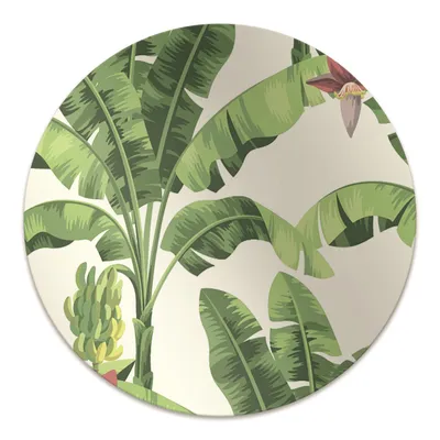Produktbild von Rundmatte - Stuhlunterlage Bürostuhlunterlage - Rund Ø 100 cm - Bodenmatte - Fußmatte - Bananenflecken