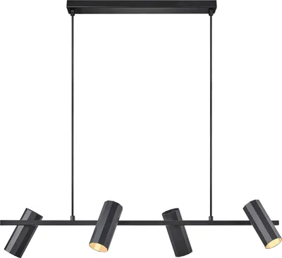 Zdjęcie produktu dla NORDLUX Alanis wiszący żyrandol LED, wariant: Ø 60 x 150 mm, 900 mm, 15 W, GU10, czarny
