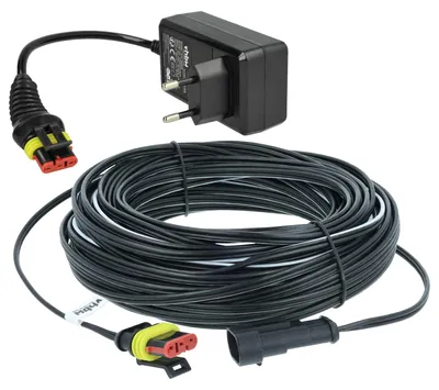Produktbild von vhbw 1x Netzteil, 1x 20 m Niederspannungskabel kompatibel mit Gardena Smart SILENO City, Sileno+ Set, SILENO Life, Sileno Set Rasenmäher