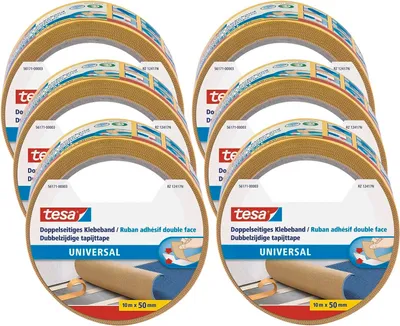 Immagine prodotto di tesa UNIVERSAL 56171 Nastro biadesivo (L x L) 10 m x 50 mm 6 pz