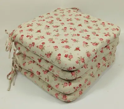 Obrázek produktu pro Sedák 40x40 cm látka růžičky - set 4 kusy