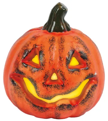 Productafbeelding van Halloween pompoen decoratie, griezelig figuur, herfstaccessoire, oranje pompoen gezicht, sfeervolle decoratie, feest, kleur: oranje