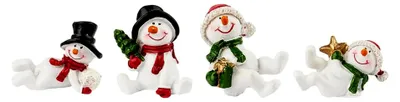 Produktbild von Deko-Figuren, Schneemänner, 3-4,5cm hoch, 4 Stück