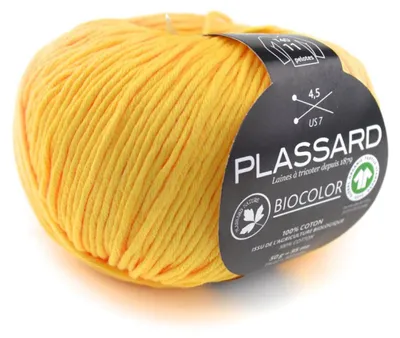 Produktbild von Strickgarn Biocolor sonnengelb Plassard