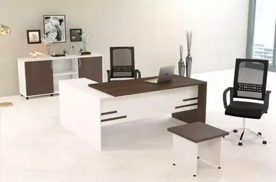 Zdjęcie produktu dla Biały zestaw h mebli gabinetowych 3 szt