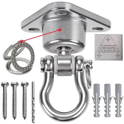 Image de Omgoods - Crochet de balançoire pivotant à 360° - Capacité de charge maximale de 675 kg