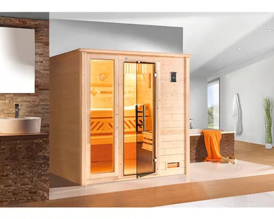 Produktbild von Massivholz-Sauna BERGEN 2 GTF,OS 7,5 KW x B x T x H x 196 x 195 x 0