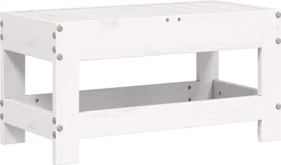 Obrázok produktu pre vidaXL Záhradná stolička biela 62x30x32 cm z masívneho borovicového dreva