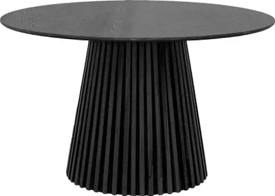 Produktbild von Säulen-Esstisch >Osaka< in Schwarz, Eichenfurnier, MDF - 120x75x120cm (BxHxT)