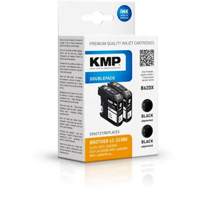 Produktbild von KMP Patrone Brother LC-223BK black Doppelp. 2x550S. B62DX