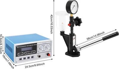 Produktbild von Diesel Kraftstoffdruck Tester - Injektortester CR-C S60H - 0–60 MPa - Doppelmanometer - Common-Rail Einspritzdüsen Prüfgerät - Diagnosewerkzeug