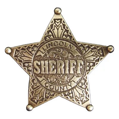 Produktbild von Sheriffstern messing 1881 Pat Garrett New Mexico
