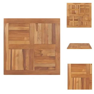 Produktbild von vidaXL Tischplatte Massivholz Teak Quadratisch 80×80×2,5 cm - Tischplatten