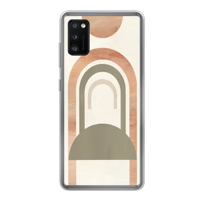 Produktbild von MuchoWow® Handyhülle Schutzhülle Hülle für Samsung Galaxy A41 Rosa - Grün - Abstrakt Silikon Softcase Handy Hülle - Mobiltelefon