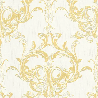 Image de Profhome 961965-GU Papier peint baroque mat jaune blanc 5,33 m2