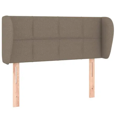 Image de Tête de lit avec oreilles taupe 93x23x78/88 cm Tissu