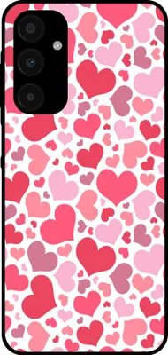 Productafbeelding van Smartphonica Telefoonkoffer, geschikt voor:Samsung Galaxy A25, met hartjesprint - Hartjesdesign TPU achterkant beschermhoes -Kindertelefoonhoesje met hartjesdesign
