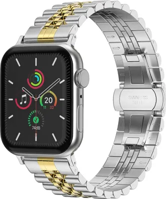Image de Bracelet en acier Selencia Jubilee pour Apple Watch | 38/40/41/42 mm - Argent & Or