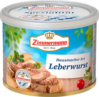 Produktbild von Zimmermann Hausmacher Leberwurst grob Herzhaft und Lecker 200g
