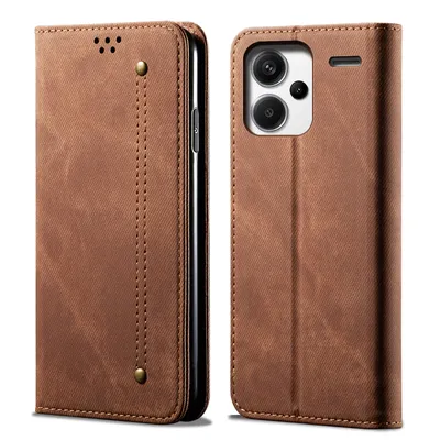 Obrázek produktu pro Pouzdro pro Xiaomi Redmi Note 13 Pro+, Kožené Peněženkové Pouzdro s Magnetickým Uzavíráním a Stojánkem hnědé