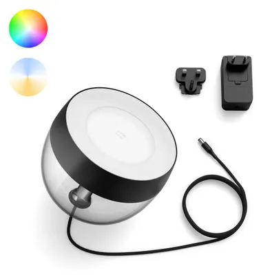 Produktbild von Philips Hue White and Color ambiance Iris Tischleuchte schwarz, Intelligente Tischleuchte, Bluetooth/Zigbee, Schwarz, LED, Metall, Synthetik, Nicht austauschbare(s) Leuchtmittel
