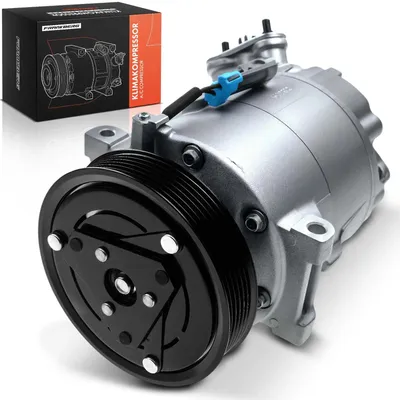 Image de Compresseur de climatisation Opel Signum, Vectra C, Saab 9-3, Fiat Croma, Cadillac BLS - 7ZCVC - R134a - Poulie de courroie 6PK, 120 cm - 12 V - avec joint d'étanchéité - remplace les références 13140505 et 24411249